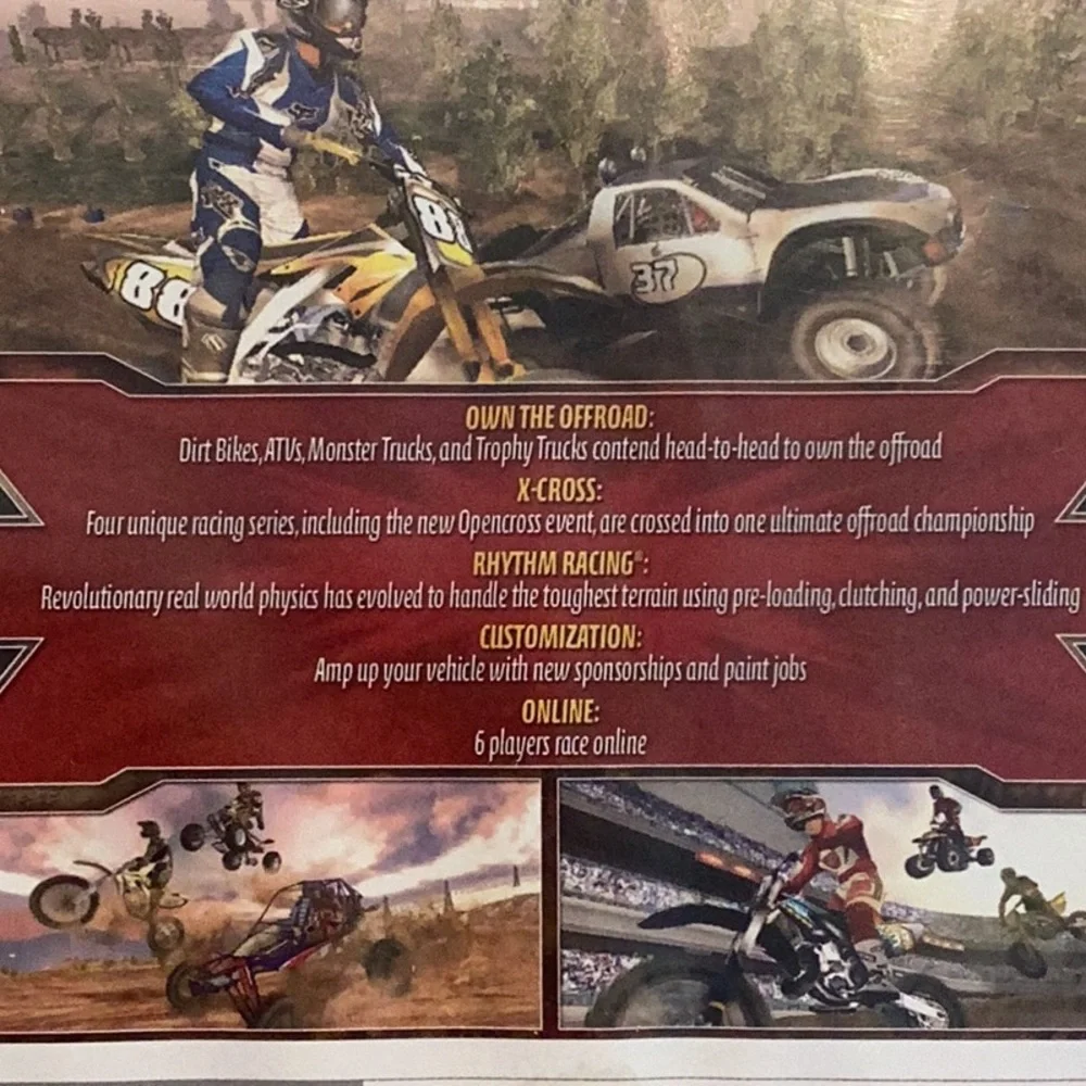 MX Vs ATV Untamed Nintendo Wii Game & Jimmie Johnson Anything With An Engine Wii
